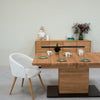 NordicStory Mesa de jantar extensível em carvalho maciço Bremen, 160-250 x 90 x 75 cm.