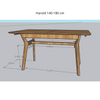 Mesa de jantar extensível em carvalho maciço Harold | NordicStory