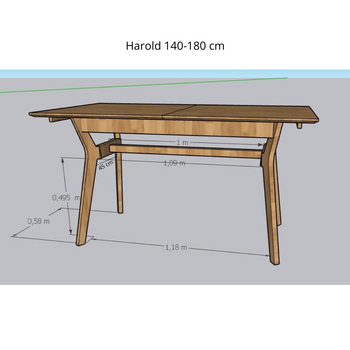 Mesa de jantar extensível em carvalho maciço Harold | NordicStory