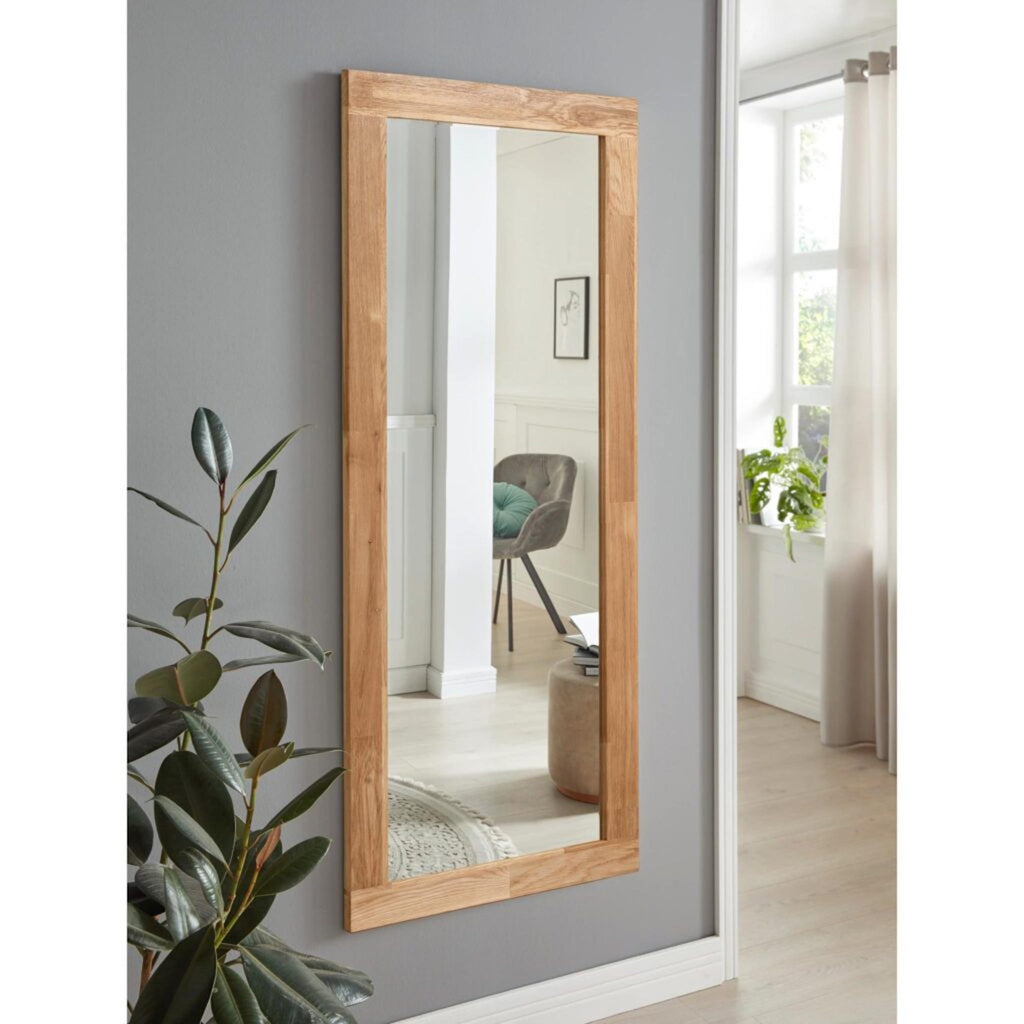 NordicStory Espelho de carvalho maciço "Teramo" 120 x 50 cm.