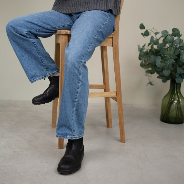 Banco de bar em madeira maciça de carvalho Provance | NordicStory