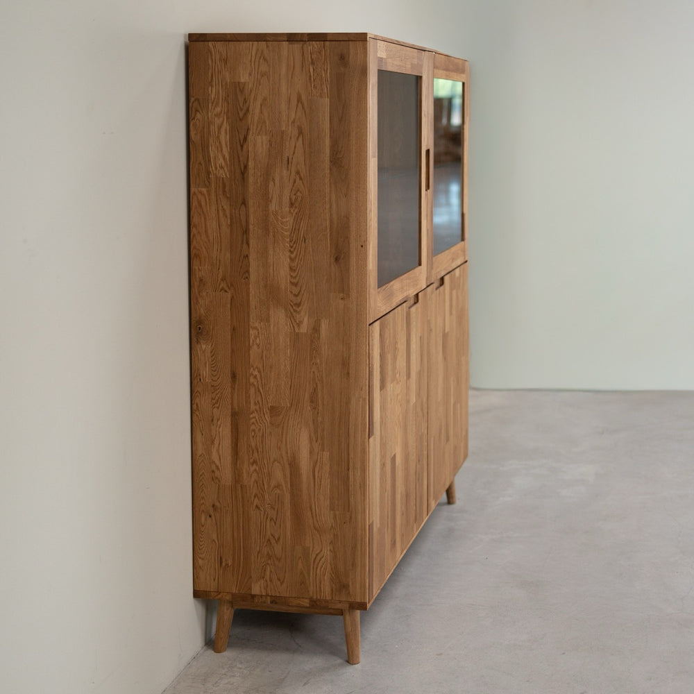Armário Vitrina em madeira maciça de carvalho Escandi 3 | NordicStory