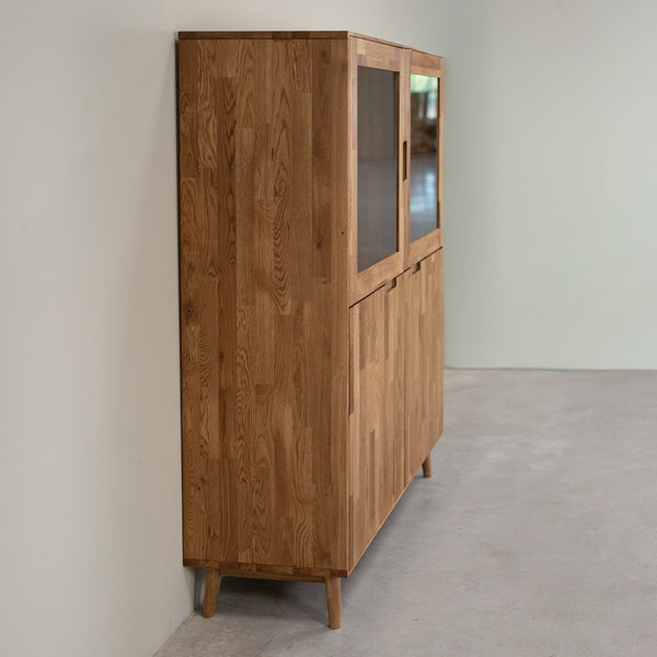 Armário Vitrina em madeira maciça de carvalho Escandi 3 | NordicStory
