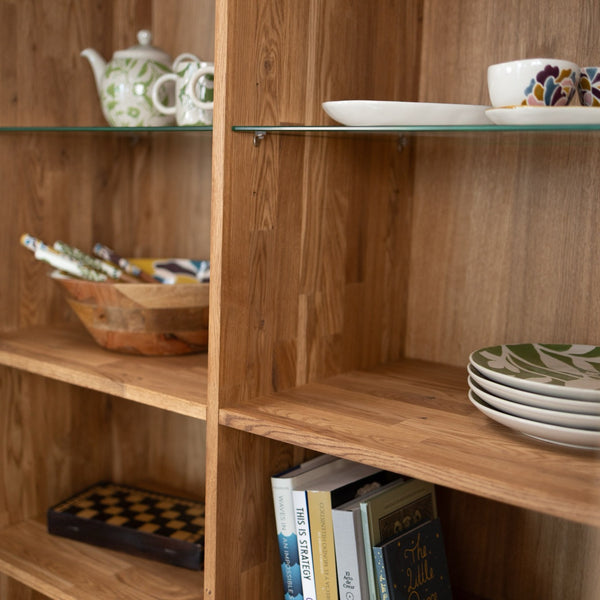 Armário Vitrina em madeira maciça de carvalho Escandi 3 | NordicStory