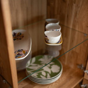 Armário Vitrina em madeira maciça de carvalho Escandi 3 | NordicStory