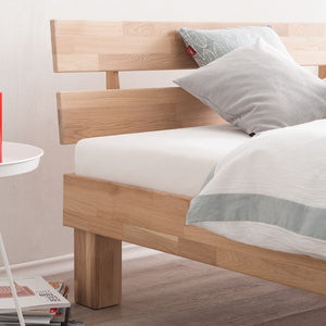 Cama sólida de carvalho 90 x 200 cm / 140 x 200 cm / 160 x 200 cm / 180 x 200 cm estilo escandinavo
