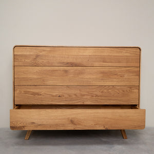 Comoda de madera maciza roble Geneva 3 | NordicStory