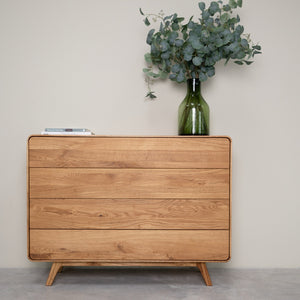 Comoda de madera maciza roble Geneva 3 | NordicStory