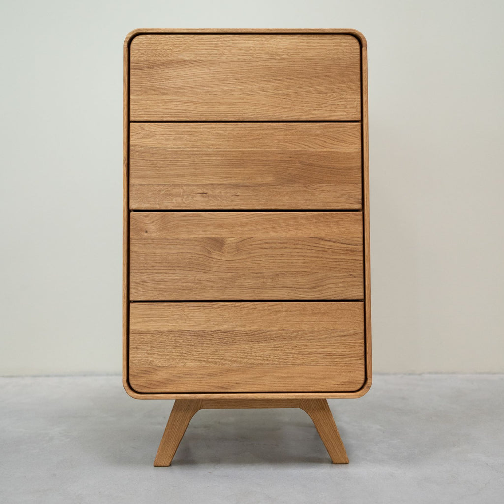 Cómoda em carvalho maciço Genebra Cómoda com 4 gavetas Roble.Store NordicStory