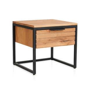 Mesita de noche de madera maciza de roble Runa | NordicStory