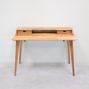 Ana mesa de escrita em carvalho maciço, 120 x 65 x 84,5 cm, NordicStory