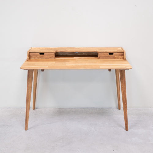 Ana mesa de escrita em carvalho maciço, 120 x 65 x 84,5 cm, NordicStory