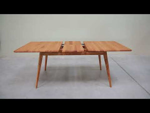 Mesa de jantar extensível em carvalho maciço Genebra, 160-200 x 90 x 75 cm. | NordicStory
