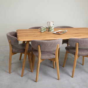 Mesa rectangular de comedor de madera maciza de roble Geneva | NordicStory