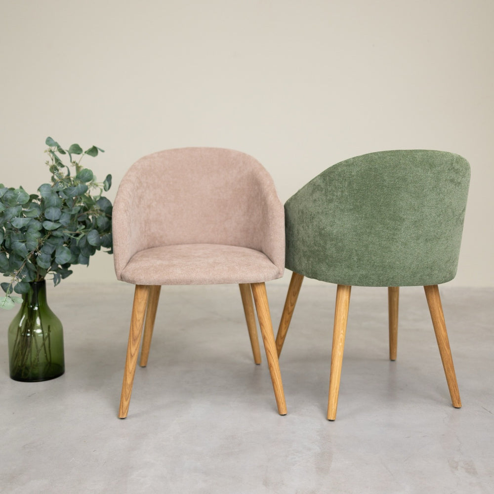 Cadeirão em carvalho maciço Ana com estofo | VESKOR