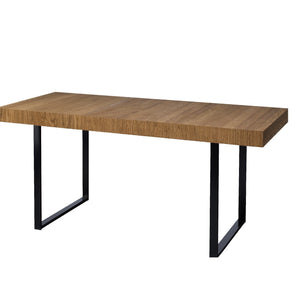 LoftStory Mesa de jantar extensível com pés metálicos Desenho industrial nórdico