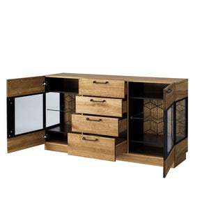 LoftStory Aparador cómoda madeira de carvalho Mozaik 47 170 x 42 x 90 cm.