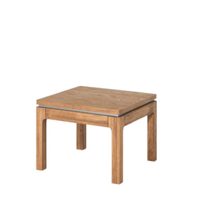 Mesa de café NordicStory Square em carvalho maciço desenho nórdico rústico moderno