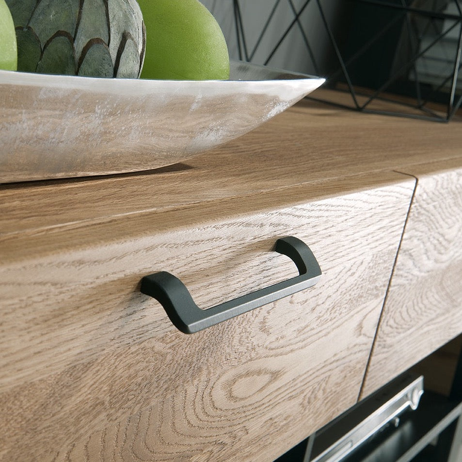 LoftStory Stand TV de madeira de carvalho desenho nórdico industrial