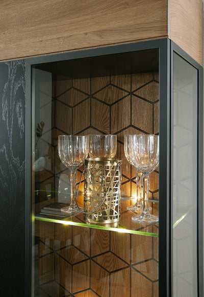 LoftStory armário expositor de madeira de carvalho design nórdico moderno