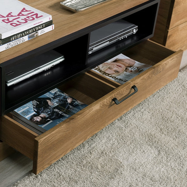 LoftStory Gabinete de TV em madeira de carvalho