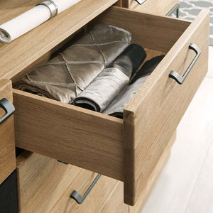 LoftStory Aparador cómoda madeira de carvalho Mozaik 47 170 x 42 x 90 cm.