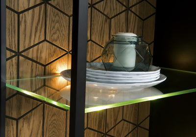 LoftStory armário expositor de madeira de carvalho design nórdico moderno