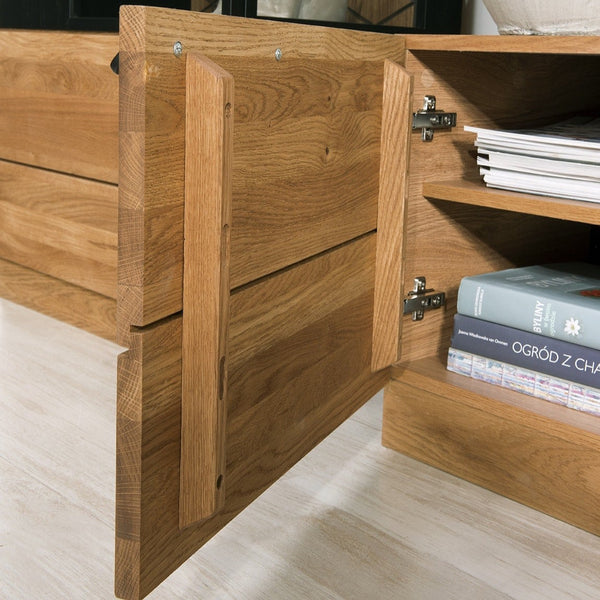 LoftStory Gabinete de TV em madeira de carvalho