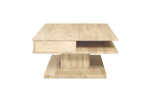 Mesa de café de carvalho maciço em estilo nórdico