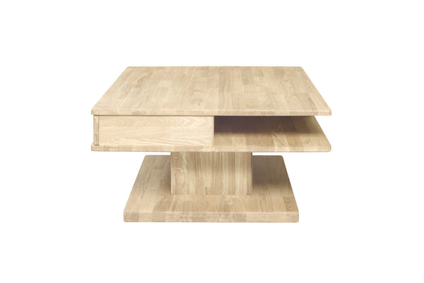 Mesa de café de carvalho maciço em estilo nórdico