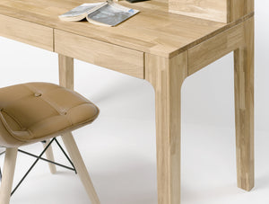 Mesa de escritório NordicStory secretária secretária de escritório madeira maciça carvalho 100 branqueado natural