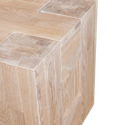 Mesa de TV NordicStory cómoda de madeira maciça de carvalho 100 branqueada natural