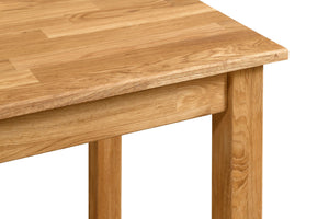 Mesa de jantar nórdica de carvalho maciço