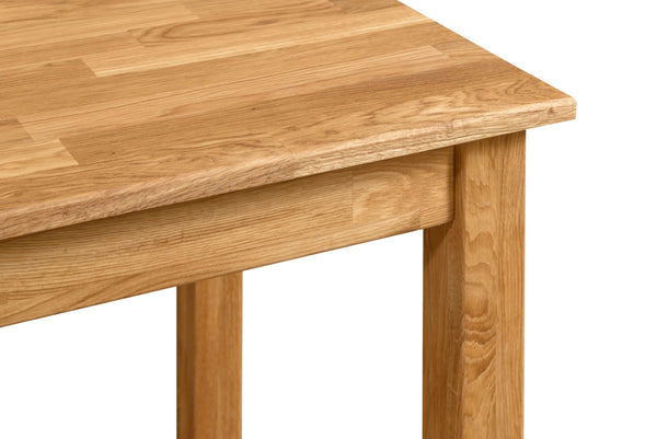 Mesa de jantar nórdica de carvalho maciço