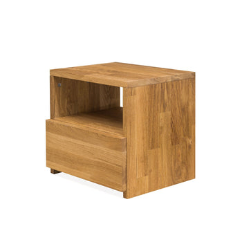 Mesa de cabeceira em madeira maciça de carvalho nórdico 