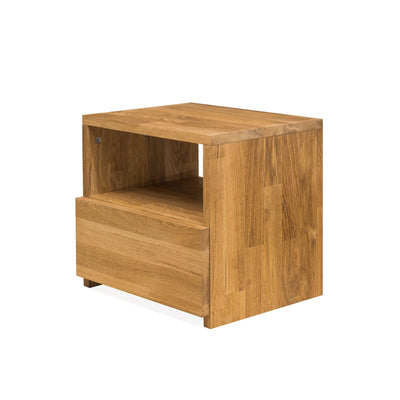 Mesa de cabeceira em madeira maciça de carvalho nórdico 
