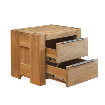 NordicStory mesa de cabeceira mesa de cabeceira madeira maciça de carvalho 100 branqueada natural