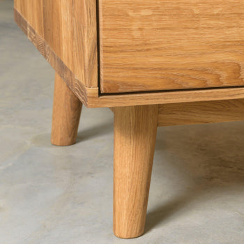 NordicStory mesa de cabeceira mesa de cabeceira madeira maciça de carvalho 100 branqueada natural