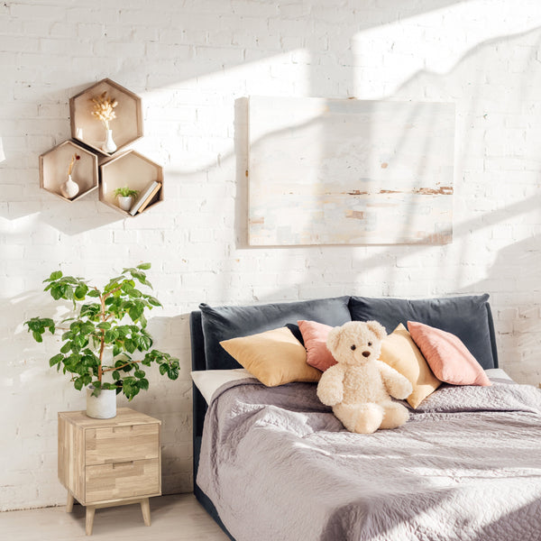 NordicStory mesa de cabeceira mesa de cabeceira madeira maciça de carvalho 100 branqueada natural