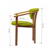 Pacote NordicStory de 4 cadeiras de jantar Alexis, Estrutura em carvalho maciço, Estofos em Living Green