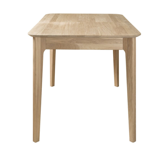 Mesa de jantar extensível NordicStory France em carvalho maciço 120-160 x 80 x 75 cm.