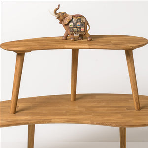 Mesa de café de sala de estar madeira maciça de carvalho nordico