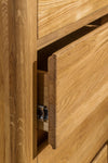 NordicStory Cómoda de madeira maciça de carvalho nórdico Cómoda de gavetas 