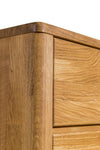 NordicStory Cómoda de madeira maciça de carvalho nórdico Cómoda de gavetas 