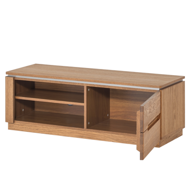Suporte de TV NordicStory Sideboard de madeira maciça de carvalho, design nórdico estilo escandinavo moderno e rústico