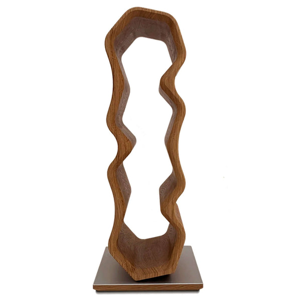 Garrafeira artesanal em carvalho AWRY 2.0, suporte para 4 garrafasRoble.Store
