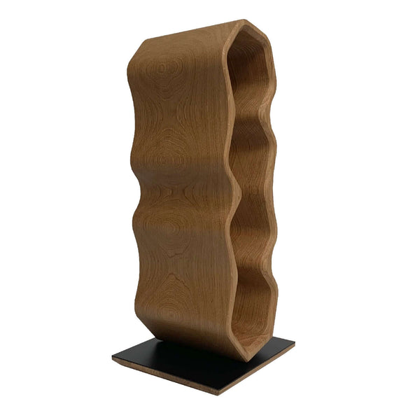 Garrafeira artesanal em carvalho AWRY 2.0, suporte para 4 garrafasRoble.Store