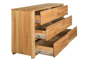 Aparador NordicStory Elsa Chest of Drawers 6 Gavetas Madeira Sólida Carvalho Escandinavo 