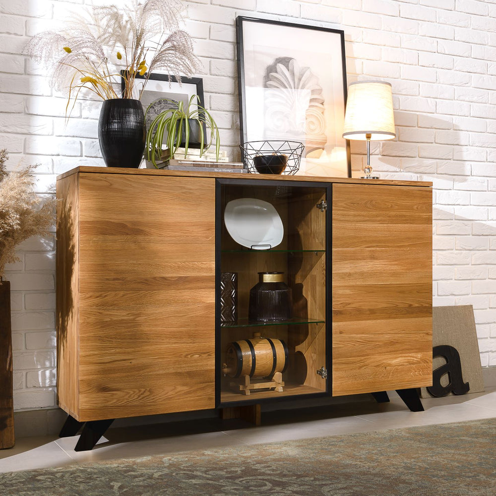 NordicStory Moritz 2 cómodas de carvalho maciço, 150 x 40 x 101,9 cm.