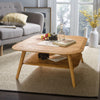 NordicStory Escandi Coffee Table 4 Sala de estar escandinava em madeira natural de carvalho maciço